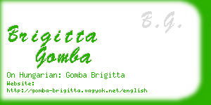 brigitta gomba business card